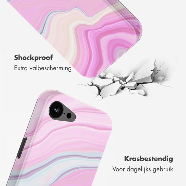 Selencia Vivid Backcover met MagSafe Apple iPhone 16e - Pastel Lipstick Marble