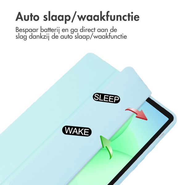 imoshion Trifold Hardcase Bookcase Samsung Galaxy Tab A11 Plus - Lichtblauw