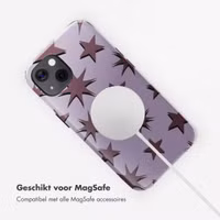 Selencia Vivid Backcover met MagSafe Apple iPhone 13 - Stars Plum Lilac
