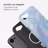 Selencia Vivid Backcover met MagSafe Apple iPhone 16e - Holographic Blue Dream