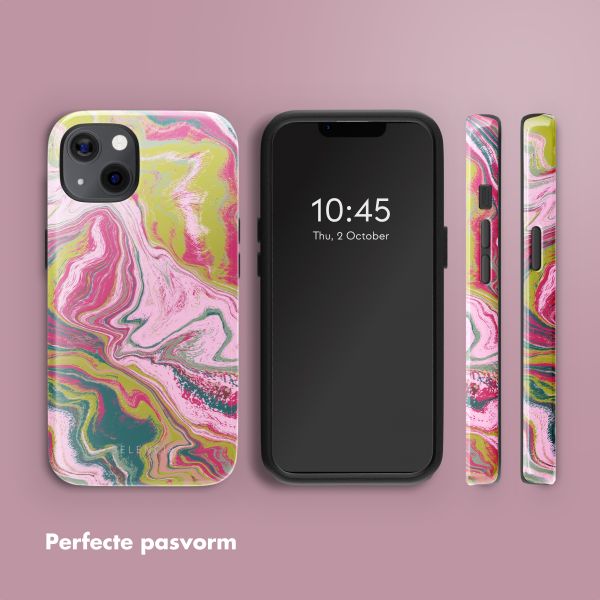 Selencia Vivid Tough Backcover met MagSafe iPhone 13 - Marble Pink