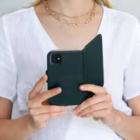 Selencia Echt Leren Bookcase Huawei P20 Lite - Groen