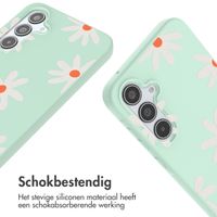 imoshion Siliconen design hoesje met koord Samsung Galaxy A35 - Green Flower Distance