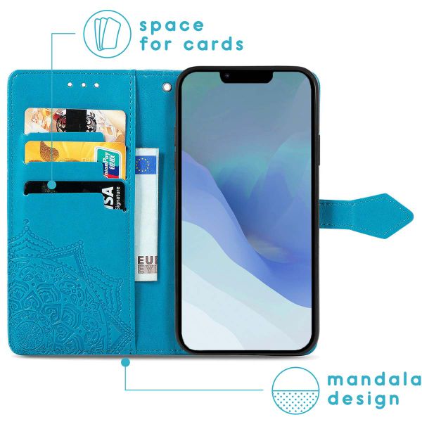 imoshion Mandala Bookcase Apple iPhone 14 / 13 - Turquoise
