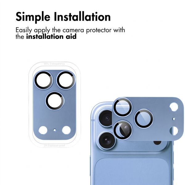 imoshion Camera Protector Glass 2-pack Apple iPhone 18 Pro / 17 Pro - Light Blue