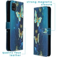 imoshion Design Softcase Bookcase Samsung Galaxy A22 (5G) - Vlinders