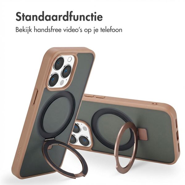 Accezz Ring Stand Backcover met MagSafe Apple iPhone 13 Pro Max - Bruin