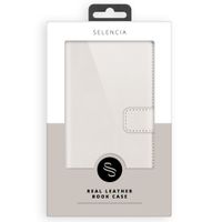 Selencia Echt Lederen Bookcase iPhone 12 Pro Max - Greige