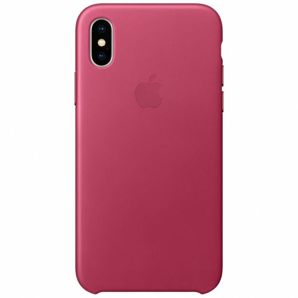 Apple Leather Backcover iPhone X - Pink Fuchsia