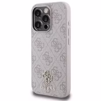 Guess 4G Metal Logo Backcover MagSafe Apple iPhone 15 Pro Max - Roze