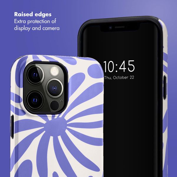 Selencia Vivid Back Cover Apple iPhone 14 Pro Max - Modern Bloom Sapphire Blue