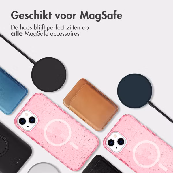 imoshion Sparkle Backcover met MagSafe Apple iPhone 14 - Glitter Roze