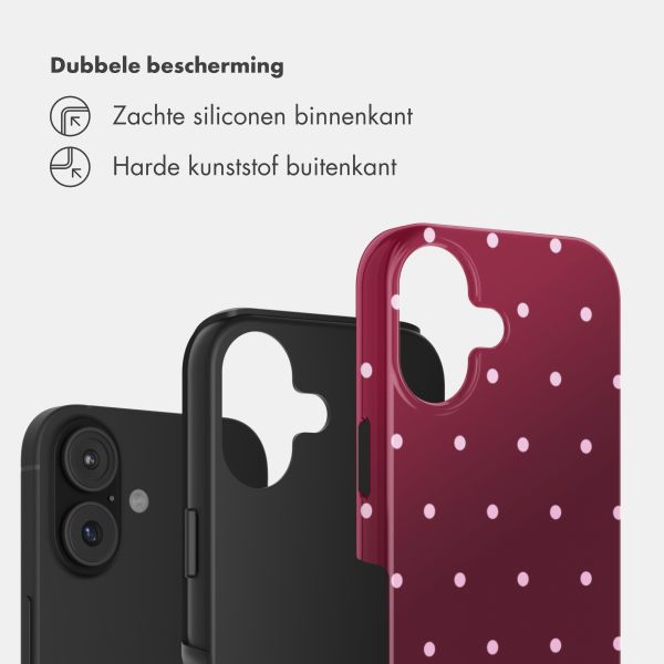 Selencia Vivid Backcover Apple iPhone 17 - Happy Dots Burgundy