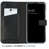 Selencia Echt Leren Bookcase Samsung Galaxy A25 (5G) - Blauw