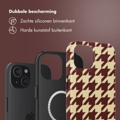 Selencia Vivid Backcover met MagSafe Apple iPhone 15 - Pied-de-Poule