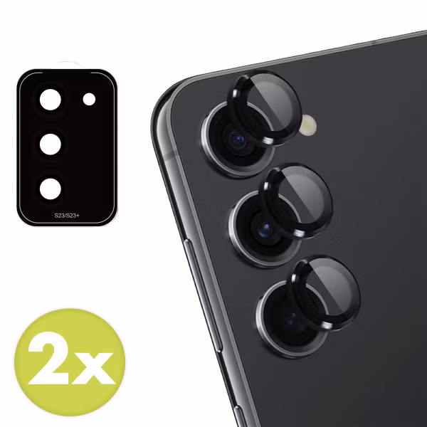 imoshion 2 Pack Camera lens protector Samsung Galaxy S23 / S23 Plus - Zwart