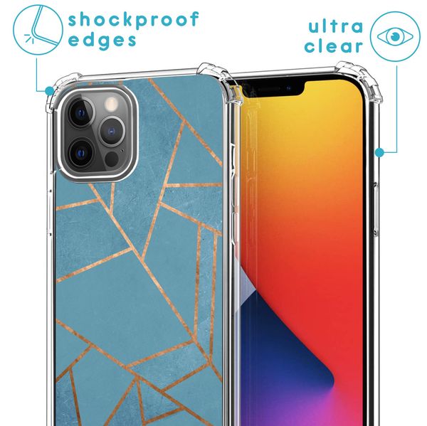 imoshion Design hoesje met koord iPhone 12 (Pro) - Grafisch Koper