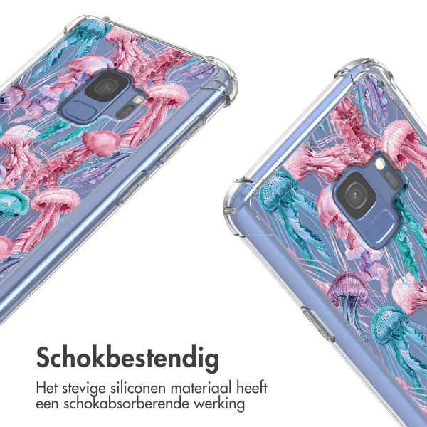 imoshion Design hoesje met koord Samsung Galaxy S9 - Jellyfish Watercolor