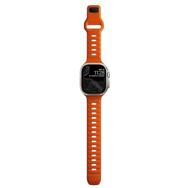 Nomad Sport band FKM Apple Watch Series 1 t/m 11 / SE / Ultra (44/45/46/49 mm) - Ultra Orange
