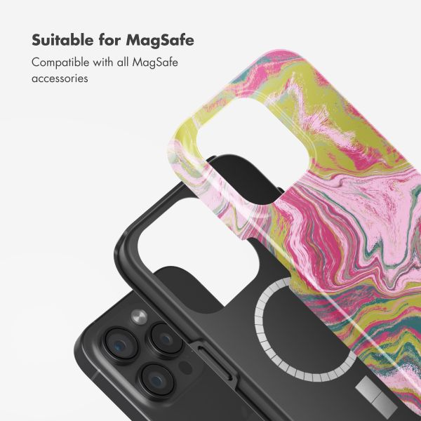 Selencia Vivid Back Cover with MagSafe Apple iPhone 15 Pro - Marble Pink