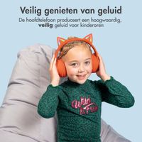 imoshion Draadloze Kinderkoptelefoon LED Light Cat Ear - Decibelbegrenzer - Met AUX kabel - Oranje