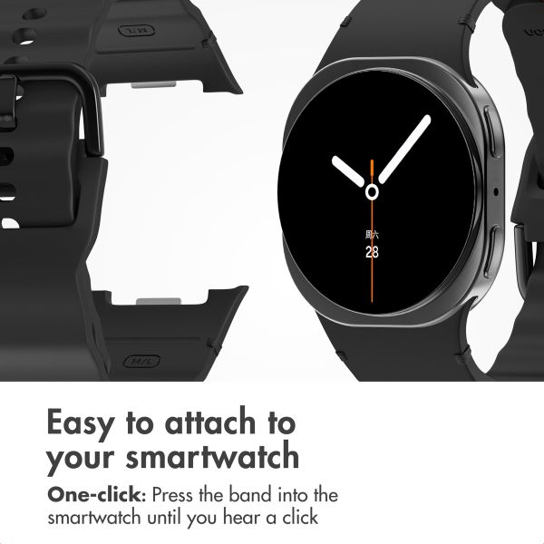 imoshion Wave Silicone Band Samsung Galaxy Watch 9 (40/44mm) / Watch 8 (40/44mm) / Classic (46mm) - Black