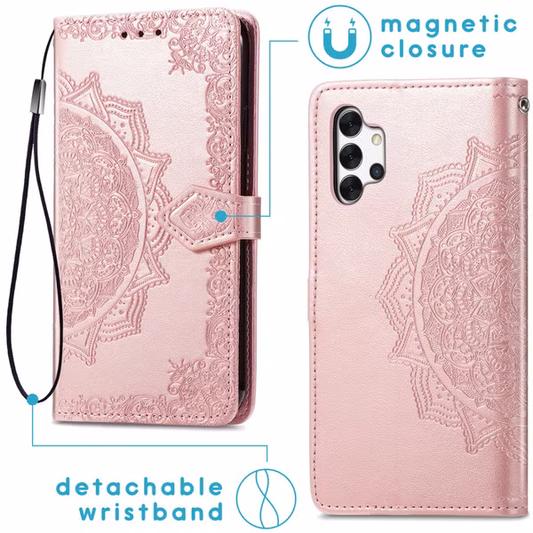imoshion Mandala Bookcase Samsung Galaxy A32 (5G) - Rosé Goud