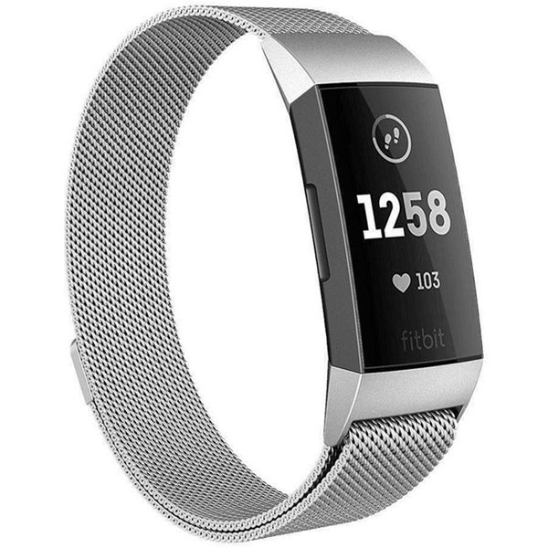 imoshion Milanees Watch bandje Fitbit Charge 3 / 4 - Zilver