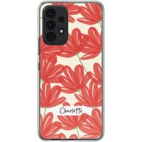 Gepersonaliseerd hoesje met bloemen Samsung Galaxy A53 - Transparant