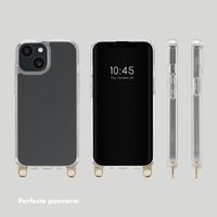 Selencia Transparent Case with Hooks + Lova Wrist Strap Apple iPhone 14 - Cotton Candy