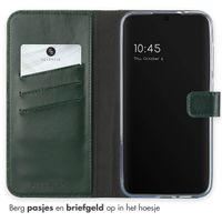 Selencia Echt Leren Bookcase Samsung Galaxy S24 FE - Groen