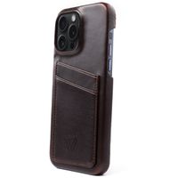 Wachikopa Full Wrap C.C. Backcover met 2 pashouders iPhone 15 Pro Max - Dark Brown