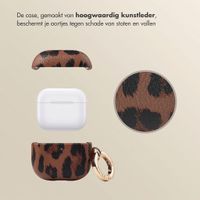 Selencia Sabi Case met panterprint  Apple Airpods 4 - Mocha Brown