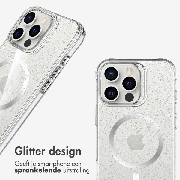 imoshion Glitter Backcover met MagSafe iPhone 16 Pro Max - Zilver