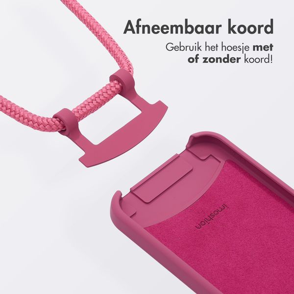 imoshion Color Backcover met afneembaar koord MagSafe Apple iPhone 12 (Pro) - Raspberry