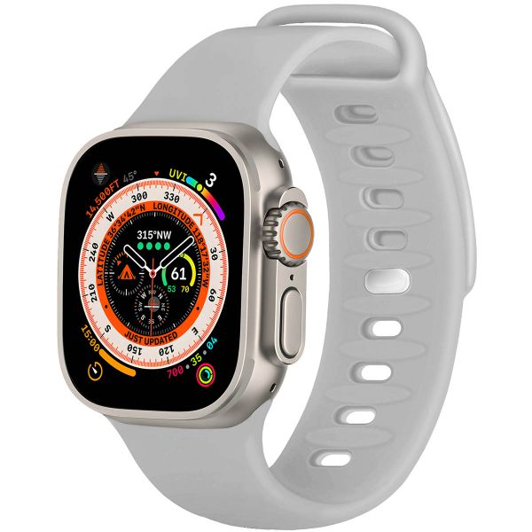 imoshion Siliconen bandje Apple Watch Series 1-10 / SE / Ultra (2) - 42/44/45/46/49 mm - Lichtgrijs