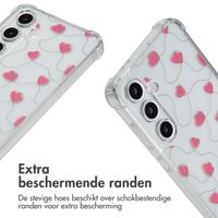 imoshion Design hoesje met koord Samsung Galaxy S24 FE - Dusty Rose Connected Hearts