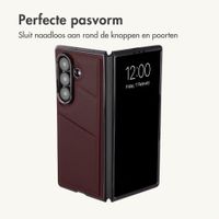 imoshion Kunstleren MagSafe Backcover met Pashouder Samsung Galaxy Z Fold 8 Ultra - Wine Red