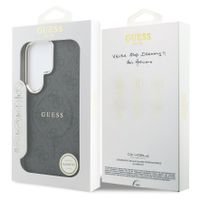 Guess 4G Leather Backcover met MagSafe Samsung Galaxy S26 Ultra - Gold Edge - Black