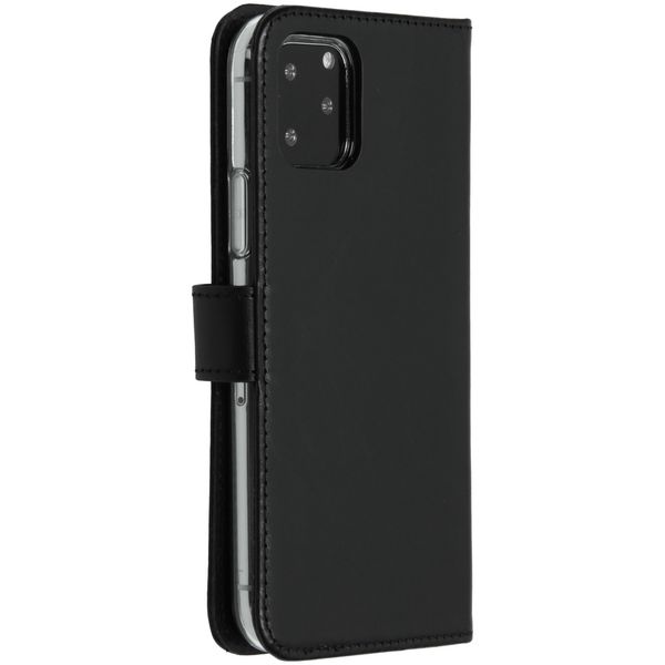 Selencia Echt Lederen Bookcase iPhone 11 Pro - Zwart