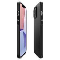 Spigen Thin Fit Air Backcover iPhone 12 (Pro) - Zwart