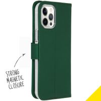 Accezz Wallet Softcase Bookcase Apple iPhone 12 Pro Max - Groen
