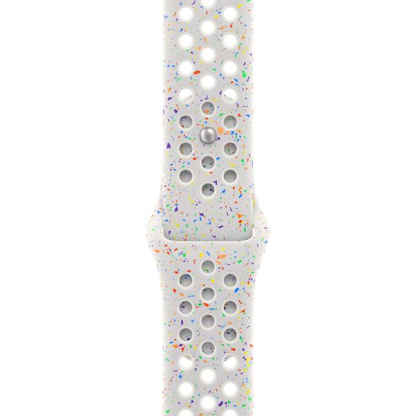 Apple Nike Sport Band Apple Watch Series 1 t/m 11 / SE / Ultra (44/45/46/49 mm) - Maat S/M - Pure Platinum