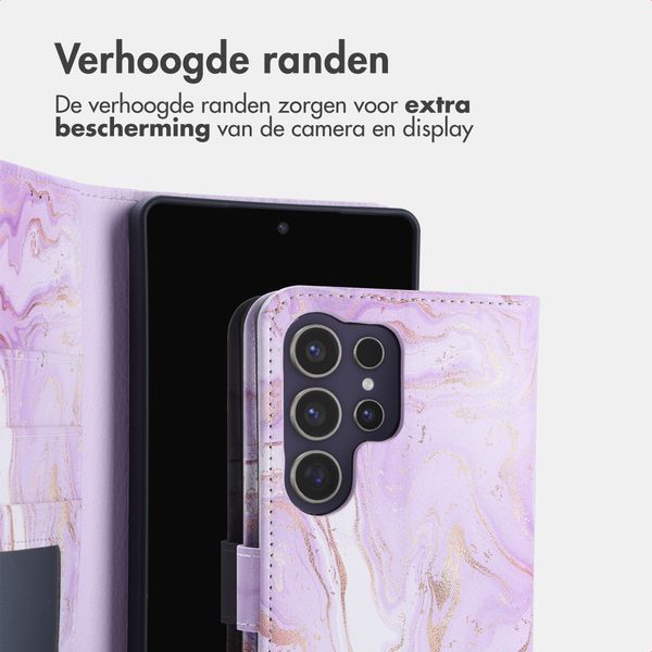 imoshion Design Bookcase Samsung Galaxy S25 Ultra - Purple Marble