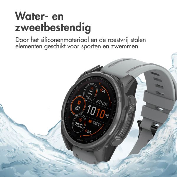 imoshion QuickFit® Line Siliconenbandje Garmin Watch | 20 mm aansluiting - Grijs