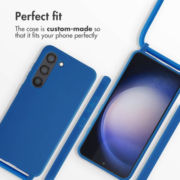 imoshion Siliconen hoesje met koord Samsung Galaxy S23 - Blauw