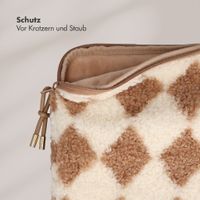 Selencia Teddy Laptop hoes 13-14 inch - Laptopsleeve - Checks