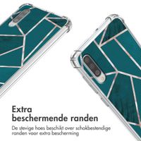 imoshion Design hoesje met koord Samsung Galaxy A50 / A30s - Petrol Green Graphic