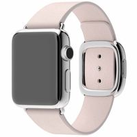 Apple Leather Band Modern Buckle Apple Watch Series 1 t/m 9 / SE (38/40/41 mm) | Series 10 / 11 (42 mm) - Maat M - Blush