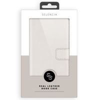 Selencia Echt Lederen Bookcase iPhone 11 - Greige